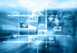 Gebäudetechnik Ein Bild mit digitalen Symbolen