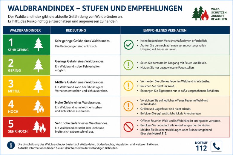 Tabelle Waldbrandindex Tabelle Waldbrandindex