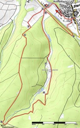 Wanderkarte Kröffelbach 1