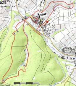 Wanderkarte Kröffelbach 3