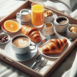 KI generiertes Bild von einem Frühstückstablett